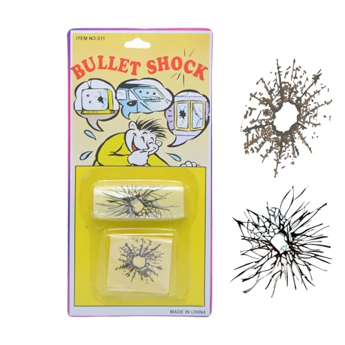Autocollants de trou de balle réalistes | Accessoires de décoration de fenêtre automobile | Accessoires de décoration de fenêtre automobile, autocollants de farces d'écran cassé pour voiture camion ré