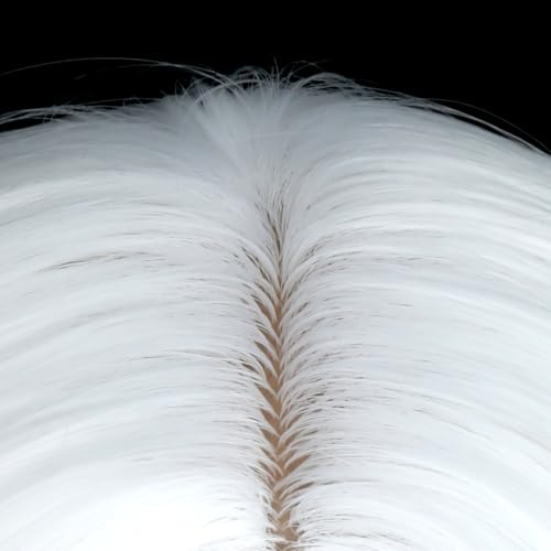 Image of PATTNIUM Child Kids White Wig Long Wavy White Wig for Kids Girls Long Middle Part Synthetic Wigs
