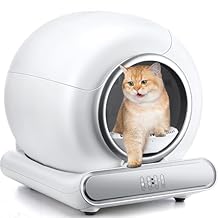 Automatic Cat Litter Box Self Cleaning, 65+9L Large Litter Box with Liner, Odor Removal, 2.4G WiFi APP Control/Integrated Safety Protection, 2 Sifters Included