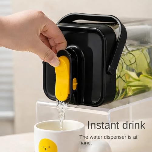 Image of LUXJET 3500ML Large Water Bottle with Handle, BPA-Free Plastic Water Jug, Leakproof Flip-Top Lid, Reusable Motivational Drinking Bottle for Gym, Office, Home, Travel, Outdoor, Sports & Daily Use