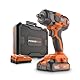 Varo y Kreator Powerplus Dual Power Akku-Schlagschrauber POWDP20160-1/2’’ Akku-Schlagschrauber mit 20 V, 4350 U/min und 220 Nm, inkl. Akku und Ladegerät