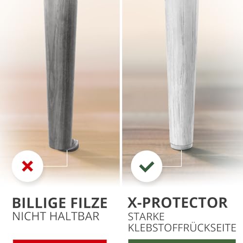 X-Protector Filzgleiter 133 Stück - Prämie Möbelgleiter Weiß - Dicker Filz Selbstklebend - Bodenschoner für Stühle - Große Menge an Filzgleiter Selbstklebend - Schützen Sie Ihre Holzfußböden