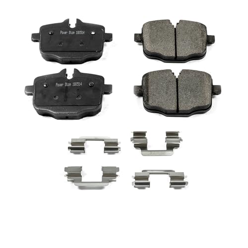 Image of PowerStop Rear Brake Pads for BMW 535i 2011 |550i 2011-16 |550i xDrive 2011-16 |640i 2012-18 |640i Gran Coupe 2013-18 - Z17 Ceramic Brake Pads with Installation Hardware, 17-1469
