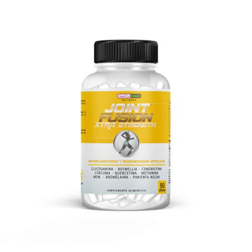 Glucosamina + Condroitina + Curcuma | Potente anti-inflamatório e analgésico, elimina dores articulares e musculares, fórmula eficaz que protege e regenera articulações, 90 cápsulas