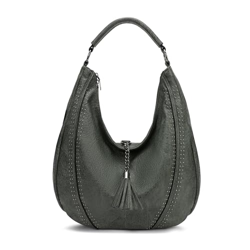 Bolso Hobo de cuero oversize para mujer miniatura 1