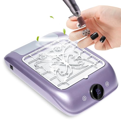 Recolector de polvo para uñas con pantalla LED y velocidad ajustable miniatura 1