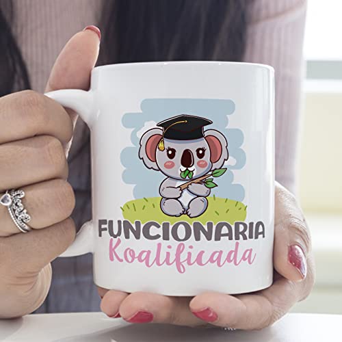 Miniatura 2 de Mugffins Tazas Para Funcionaria Mujer - En Español - Koalificado Koalificada - 11 Oz 330 Ml - Regalo Original Y Divertido