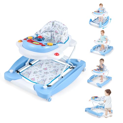 COSTWAY 6 in 1 Lauflernhilfe, Lauflernwagen mit abnehmbarem Spielboard &...