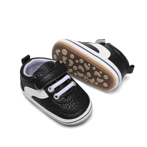 Image of Clowora Baby Boys Girls Shoes Non-Slip Rubber Sole Sneakers Infant First Walking Toddler Crib Shoes Newborn Loafers Flats.