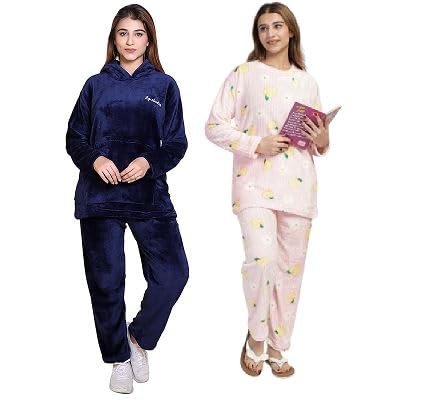 Wool Lounge Set for Women – Full Sleeve Winter Nightsuit, Soft & Breathable-image-26