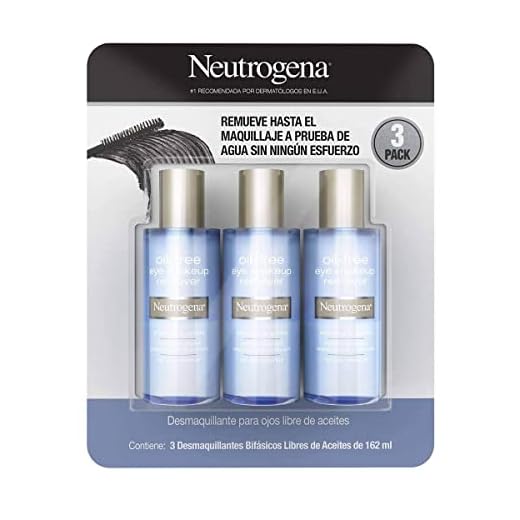 Neutrogena Limpiador de maquillaje de ojos sin aceite, 5.5 onzas líquidas (paquete de 3)