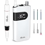 Belle Electric Nail Drill, 35000RPM Coreless Professional Nail Efile with 6 Nail Drill Bits & Sandin