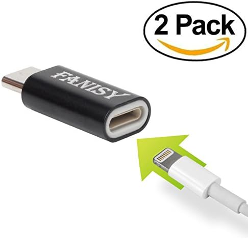 FANISY USB-C Adapter - i OS Cable (Female) to USB Type C (Male) - Data Sync and Charging Adapter for Galaxy S9 Note 9…
