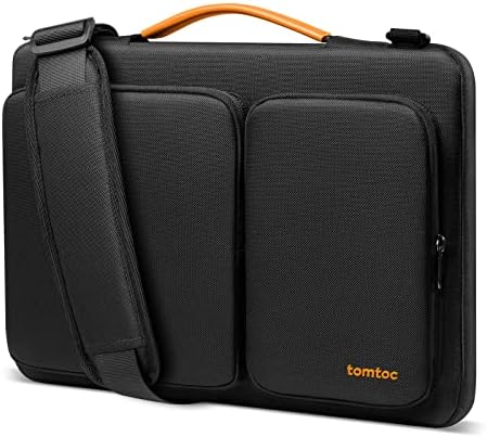 tomtoc 360 Protective Laptop Shoulder Bag for 15.6 Inch Acer Aspire 3/5/7 Laptop, HP Pavilion 15.6, Dell Inspiron 15 3000, 15.6 ASUS ROG Zephyrus, 2020 New Dell XPS 17, Waterproof Accessory Case