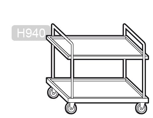 Line drawing of GGM Gastro S2K106 Service Cart with dimensions