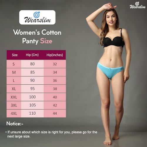 Image of Wearslim Premium Women Soft and Comfortable Women's Cotton Bikini No Show Panty | Ladies Invisible Breathable Briefs Soft Stretch Hipster Underwear