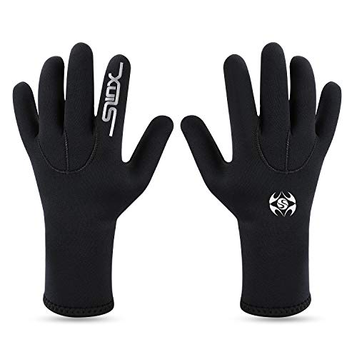 Oumers 3Mm Double-Lined Neoprene Scuba Gloves Diving Gloves, Woman Man Teenager Five Finger Wetsuit Gloves Use For Snorkeling, Swimming, Surfing, Sailing, Boating, Kayaking, Diving #TOP1