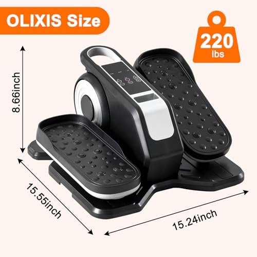Image of OLIXIS Under-Desk Elliptical Machine-Compact & Quiet Mini Pedal Exerciser with Adjustable Speed, LED Display, Portable Fitness Solution for Home or Office Workouts