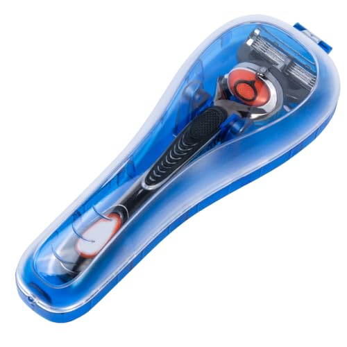 Nincha Manual Razor Travel Case Portable Plastic Manual Razor Trimmer Protector Blue