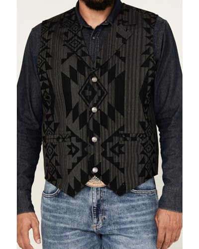 Cody James Men's Yuma Southwestern Jacquard Vest - CJSP24V15-BLK X- US3