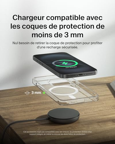 Belkin BoostCharge Pro Socle de recharge aimanté Qi2 avec Chargeur Secteur - vue 10