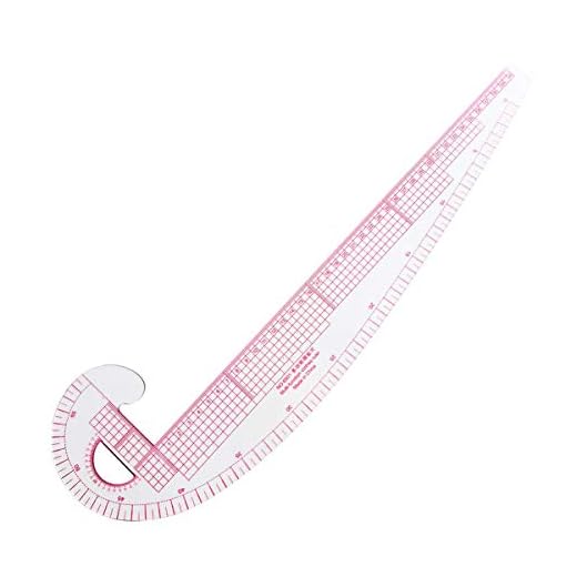 Greatangle Multifunción 6501 regla de costura de curva francesa de plástico medida regla de sastre fabricación de ropa herramientas de regla de curva de 360 grados transparente