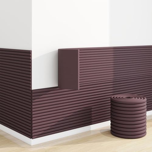 Paneles de Pared autoadhesivos 3D Acolchados, Paneles de cabecera despegables, cojín Decorativo de Pared, para Dormitorio/Sala de Estar (Azul, 20 x 200 cm/7,9 x 78,7 Pulgadas) (marrón, 20 x 200 cm/7,