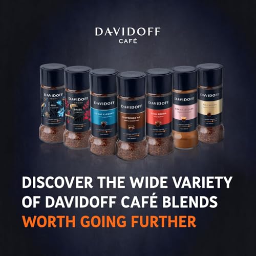Image of Davidoff Decaf Elegant Instant Coffee - 6 /12 Intensity - 100% Arabica - 100G, Granule, Glass Bottle - Pack Of 6