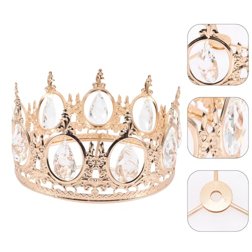 Suspension couronne or d'exception en verre ciselé pour un intérieur luxueux - 7