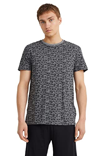 C&A Herren Shorty Set|2er Pack Regular Fit Bedruckt|Unifarben dunkelgrau L