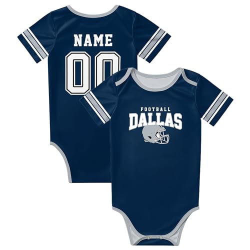 Newborn Short Sleeve Unisex Bodysuit - Personalized Custom Name Number for Baby Boy Girl