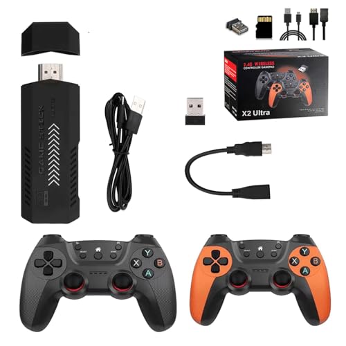 Meiurlex X2 Ultra Retro Consola Nostalgie Game Stick con 58000+ juegos, Plug and Play Stick 4K 256GB TV Consola de Juegos Stick para Adultos