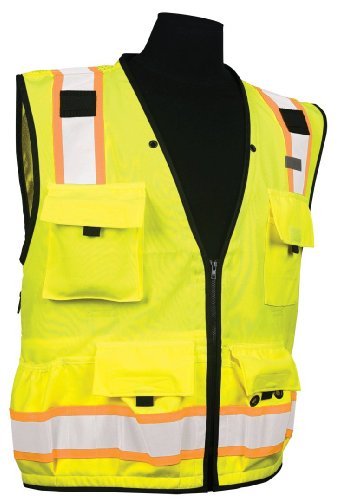 Ml Kishigo Men's Class 2 High Visibility Professional Surveyor's Vest - Lime, Large, Model Number S5000 #TOP15