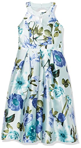 Speechless Girls' Sleeveless Halter Neck Mikado Dress