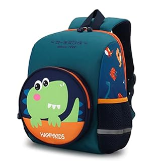 XNDZ Toddler Backpack for Nursery Kids Children Dinosaur Backpack with Chest Strap Kindergarten School Bag Outdoor Rucksack for 3 6 Years Boys Girls Green