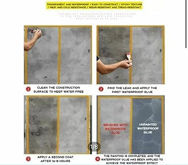 MEBISO Transparent Waterproof Glue 300g with Brush, Leakage Protection Outdoor Bathroom Wall Tile Window Roof, Anti-Leakage Agent, sealant glue, Roof Sealant Waterproof Gel 1