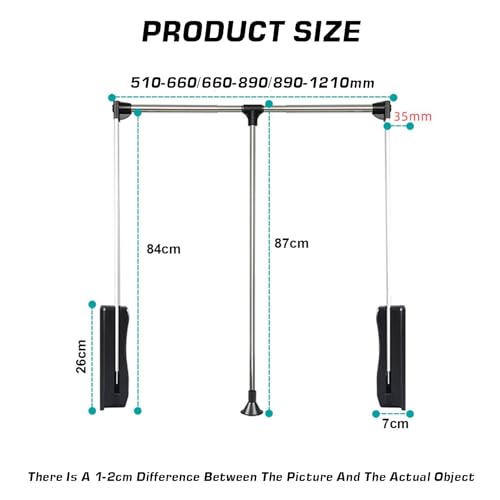 Tringle à vêtements rétractable pour réparer une penderie pliée sous le poids - 3
