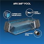 Bestway Kit Piscine Hors Sol rectangulaire APX 365-956 cm x 488 cm x 132 cm - Gris foncé