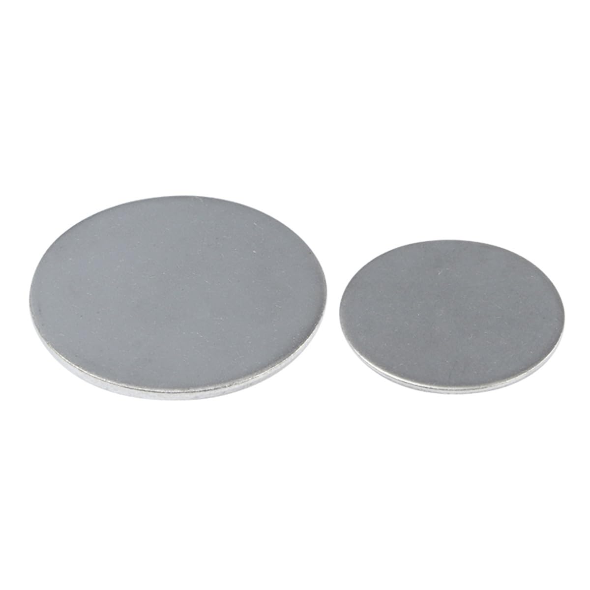 Lot de 2 disques ronds en acier inoxydable 304, diamètre 55 à 80 mm, épaisseur 1,5 à 5 mm, for bricolage, artisanat, emboutissage industriel, pièces de machines(Diameter: 80mm,Thickness: 3mm)