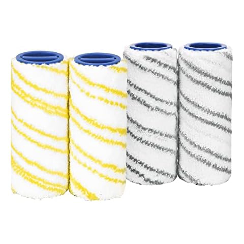 MOPEI Ersatzrollen für Karcher Bodenreiniger FC7 FC5 FC3 und EWM 2, Hohe Schmutzaufnahme und Schonende Feuchtreinigung Aller Hartböden Cover