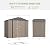 Devoko 8 x 6 FT Storage Sheds with Floor Frame, Waterproof Garden Tool Shed with Lockable Door, Outdoor Metal Utility Shed for Backyard Patio Lawn, Brown