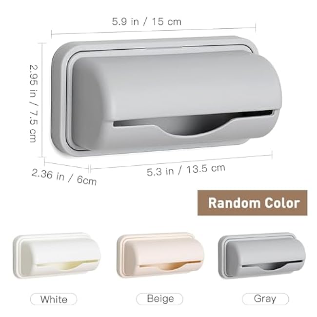 MAGICLULU 3Pcs Trash Bag Dispenser Holder Wall Mount Trash Bag Organizer Garbage Bags Dispenser for Kitchen Bathroom Toilet(Random Color)