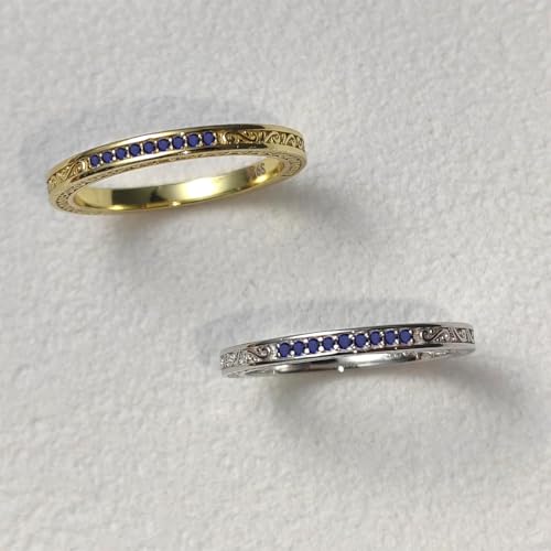 Image of Vintage Celtic Knot Women's Engagement Ring Sets 925 Sterling Silver /14K Gold Plated Stackable Wedding Bands Rings AAAAA Cubic Zirconia Women Bridal Sets Wedding Ring Band Width 1.8mm Size 5-9