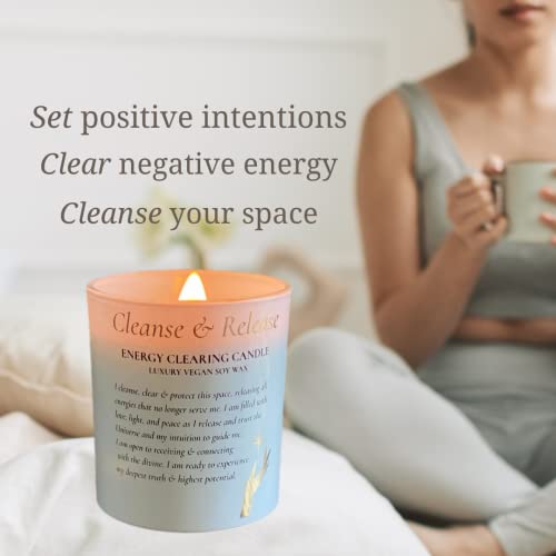 Sage Candles For Cleansing House W/ Selenite, Quartz – Candles With Crystals Inside – Sage Smudge Eucalyptus Candles – Manifestation Candle – Sage Candle – Crystal Candle For Positive Energy #TOP3