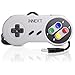 2 Pack New SNES Controller, SAFFUN Retro USB Super Classic Controller for PC Mac Linux Raspberry Pi 3 Sega Genesis Higan (Multicolored Keys)