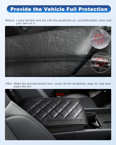 Image of CDEFG for 2024 2025 2026 Hyundai Santa Fe Armrest Cover Center Console Cover for 2024 2025 2026 Hyundai Santa Fe MX5 Accessories Middle Console Pad(Require Armrest Lid Removal)