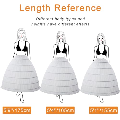 Women’s Petticoat Skirt Crinoline for Girls Hoop Skirt Petticoat Underskirt Half Slips4