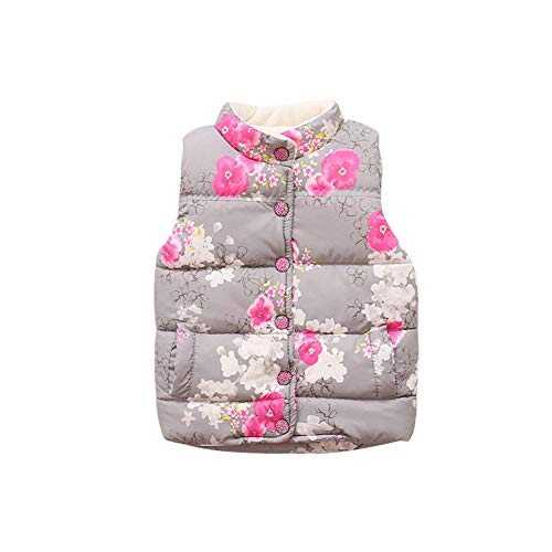 Brightup Bébé Fille Chaud Hiver Gilets Vestes Hiver Blousons Doudoune Manteaux sans Manche