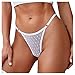 Goosuny Thong Tanga Damen Unterhosen Dessous Spitzen Höschen Slip Sexy Transparent G-String Lingerie Einfarbig Unterwäsche Frauen Niedrige Taille Hipster Panties Unterhosen Unterkl (Weiß, XL)