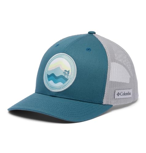 Columbia Gorra Unisex De Malla Con Cierre A Presión, Everblue, Paisaje Circular, O S Columbia Gorra Unisex De Malla Con Cierre A Presión, Everblue, Paisaje Circular, O S